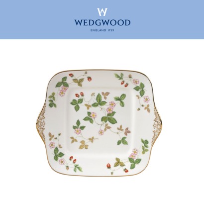 [해외] 웨지우드 Wild Strawberry Square Cake Plate (1pc) 관세포함, 무료배송