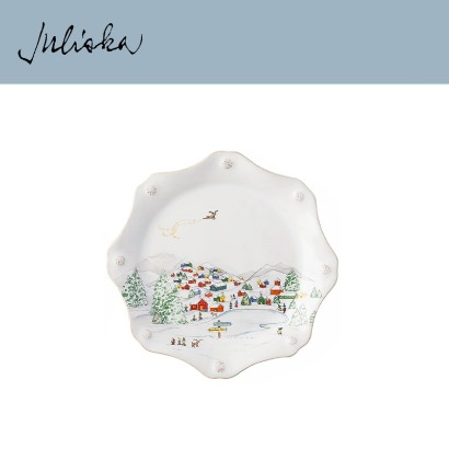 Juliska 베리 앤 스레드 Berry &amp; Thread Dessert/Salad Plate - Northpole (4pc) 9 in (23cm) 관부가세 포함