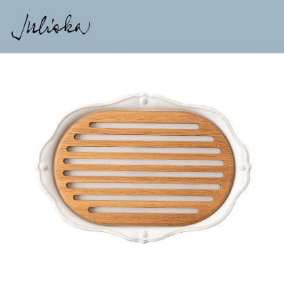 Juliska 베리 앤 스레드 Berry &amp; Thread Challah Board - Whitewash (1set / 2pc) 17 in (43*30cm) 관부가세 포함