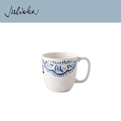 Juliska 이베리안 Iberian Coffee/Tea Cup - Indigo (4pc) 14 oz (0.4 L) 관부가세 포함