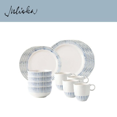 Juliska 시티오 스트라이프 Sitio Stripe 16pc Setting (1set / 16pc) 관부가세 포함