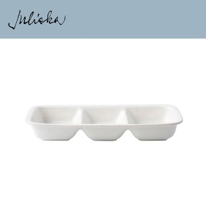 Juliska 퓨로 Puro Divided Serving Dish 15 in. - Whitewash (1pc) 15 in (38*17cm) 관부가세 포함