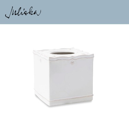 Juliska 베리 앤 스레드 Berry &amp; Thread Tissue Cover - Whitewash (1pc) 5 1/2 in (14*14cm) 관부가세 포함