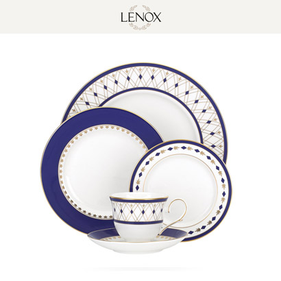 [해외][Lenox] 레녹스 Royal Grandeur 2인용 10pc 세트 대/중/소접시,컵/컵받침 (각 2pc) 관세포함/무료배송