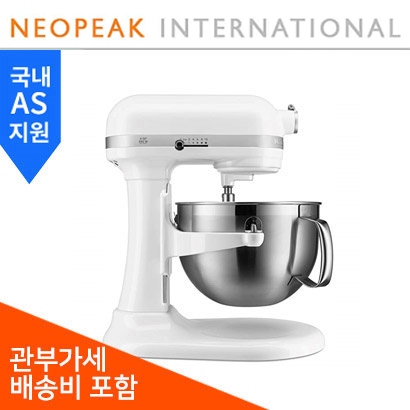 [해외] 키친에이드 반죽기 스탠드 믹서 6쿼터 볼리프트 KP26M1X Professional 600 화이트