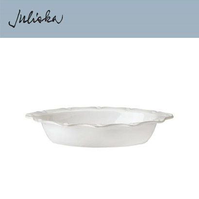 Juliska 베리 앤 스레드 Berry &amp; Thread Oval Baker 13 in. - Whitewash (1pc) 13 in (33*33cm) 관부가세 포함