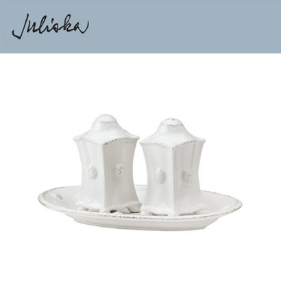 Juliska 베리 앤 스레드 Berry &amp; Thread Salt &amp; Pepper - Whitewash (1set / 2pc) 3 1/2 in (9cm) 관부가세 포함