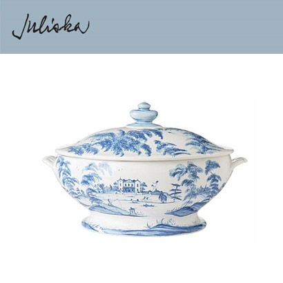 Juliska 컨트리 이스테이트 Country Estate Tureen - Delft Blue (1set / 2pc) 4.5 quarts 관부가세 포함