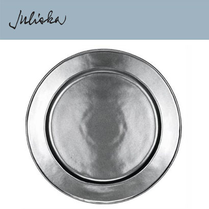 Juliska 퓨터 스톤웨어 Pewter Stoneware Charger (4pc) 14 in (36*36cm) 관부가세 포함