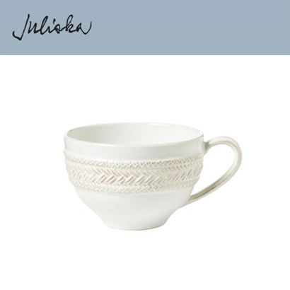 Juliska 르 빠니에 Le Panier Cup - Whitewash (1pc) 14 oz (0.4 L) 관부가세 포함