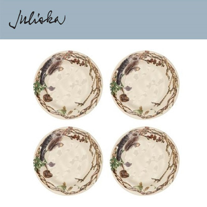 Juliska 포레스트워크 Forest Walk Party Plates Set of 4 (1set / 4pc) 8 1/2 in (22cm) 관부가세 포함