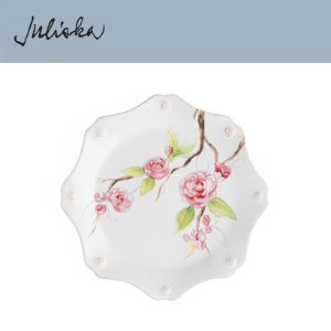 Juliska 베리 앤 스레드 Berry &amp; Thread Floral Sketch Salad Plate - Camellia (2pc) 9 in (23cm) 관부가세 포함