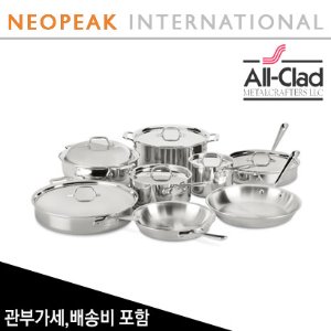 올클래드 All-Clad D3 Tri-Ply Stainless-Steel 8종 14-Piece (10 12인치 후라이팬 포함)