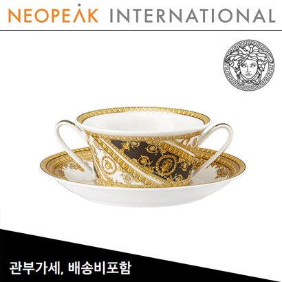 [해외] Versace 베르사체 I Love Baroque Cream Soup Cup &amp; Saucer (Saucer D 6¾inch / 17.1cm)