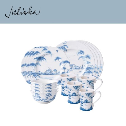 Juliska 컨트리 이스테이트 Country Estate 16pc Setting - Delft Blue (1set / 16pc) 관부가세 포함