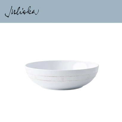 Juliska 알 프레스코 Al Fresco Berry &amp; Thread Melamine Bowl 12 in. - Whitewash (8pc) (지름 12 *높이 3.5) in (30*9cm) 관부가세 포함