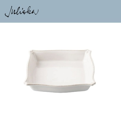 Juliska 베리 앤 스레드 Berry &amp; Thread Matzoh Plate - Whitewash (1pc) 9 in (23cm) 관부가세 포함