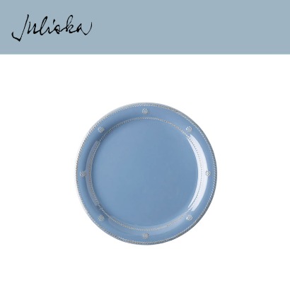 Juliska 알 프레스코 Al Fresco Berry &amp; Thread Melamine Salad - Chambray (8pc) 9 in (23*23cm) 관부가세 포함