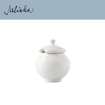 Juliska 퓨로 Puro Sugar Bowl - Whitewash (1set / 2pc) (지름 4 *높이 4.8) in (10*12cm) 관부가세 포함