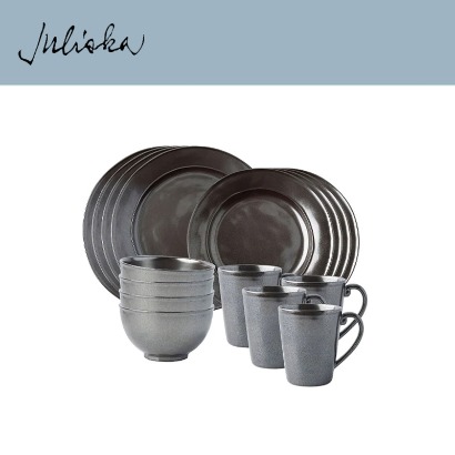 Juliska 퓨터 스톤웨어 Pewter Stoneware 16pc Setting (1set / 16pc) 관부가세 포함