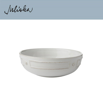 Juliska 베리 앤 스레드 Berry &amp; Thread French Panel Coupe Bowl - Whitewash (4pc) (지름 7.25 *높이 2.5) in (18*8cm) 관부가세 포함