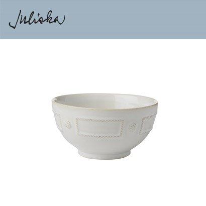 Juliska 베리 앤 스레드 Berry &amp; Thread French Panel Cereal Bowl - Whitewash (2pc) (지름 5.75 *높이 3) in (15*8cm) 관부가세 포함