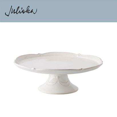 Juliska 베리 앤 스레드 Berry &amp; Thread Cake Stand 14 in. - Whitewash (1pc) 14 in (36*12cm) 관부가세 포함