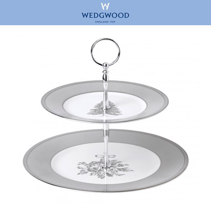 [해외] 웨지우드 윈터화이트 Winter White Cake Stand Two-Tier (1pc) 관부가세/배송비포함