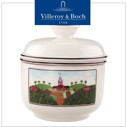 [해외][Villeroy&amp;Boch] 빌레로이앤보흐 Design Naif 디자인나이프 Covered Sugar Bowl (0.2L)