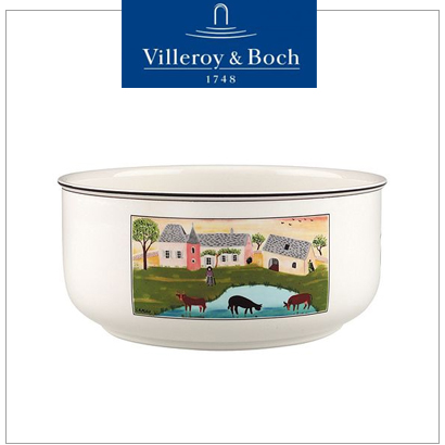 [해외][Villeroy&amp;Boch] 빌레로이앤보흐 Design Naif 디자인나이프 Round Vegetable Bowl Cows (23cm) (4pcs)