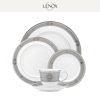 [해외][Lenox] 레녹스 Ashcroft 4인용 20pc 세트 대/중/소접시,컵/컵받침 (각 4pc) 관세포함/무료배송