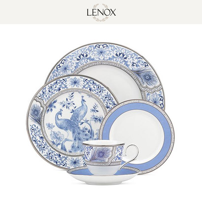 [해외][Lenox] 레녹스 Marchesa Sapphire Plume 5 Piece Place Setting (4인용/20pc)