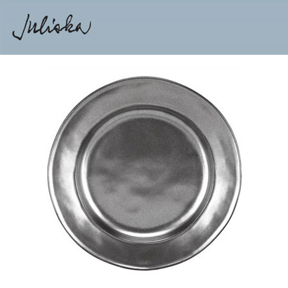 Juliska 퓨터 스톤웨어 Pewter Stoneware Dessert/Salad Plate (2pc) 9 in (23cm) 관부가세 포함