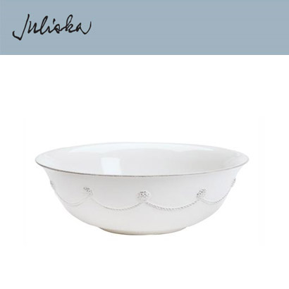 Juliska 베리 앤 스레드 Berry &amp; Thread Serving Bowl 9.5 in. - Whitewash (1pc) (지름 9.5 *높이 3) in (24*8cm) 관부가세 포함