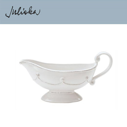 Juliska 베리 앤 스레드 Berry &amp; Thread Sauce Boat - Whitewash (1pc) 8 oz (0.2 L) 관부가세 포함