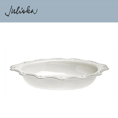 Juliska 베리 앤 스레드 Berry &amp; Thread Oval Baker 18 in. - Whitewash (1pc) 18 in (46*46cm) 관부가세 포함