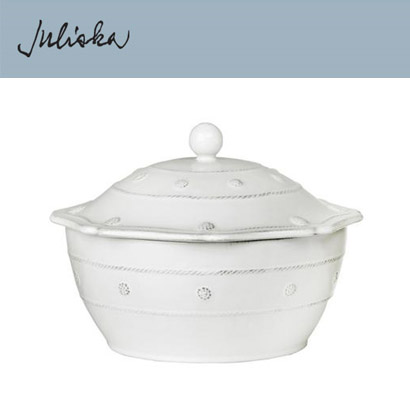 Juliska 베리 앤 스레드 Berry &amp; Thread Casserole 9 in. - Whitewash (1set / 2pc) 9 1/2 in (24*15cm) 관부가세 포함