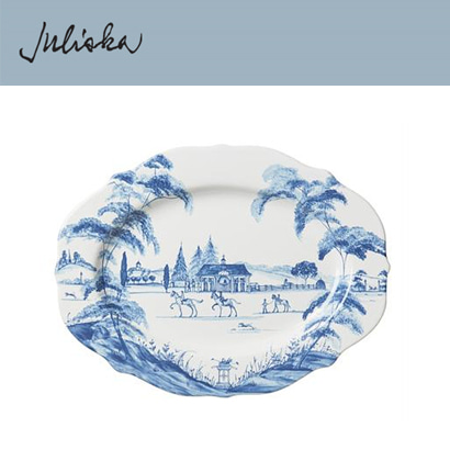 Juliska 컨트리 이스테이트 Country Estate Platter 15 in. - Delft Blue (1pc) 15 in (38*28cm) 관부가세 포함