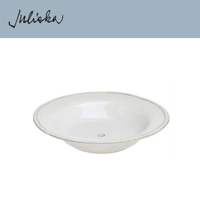 Juliska 베리 앤 스레드 Berry &amp; Thread Rimmed Soup Bowl - Whitewash (4pc) (지름 8.5 *높이 1.5) in (22*4cm) 관부가세 포함