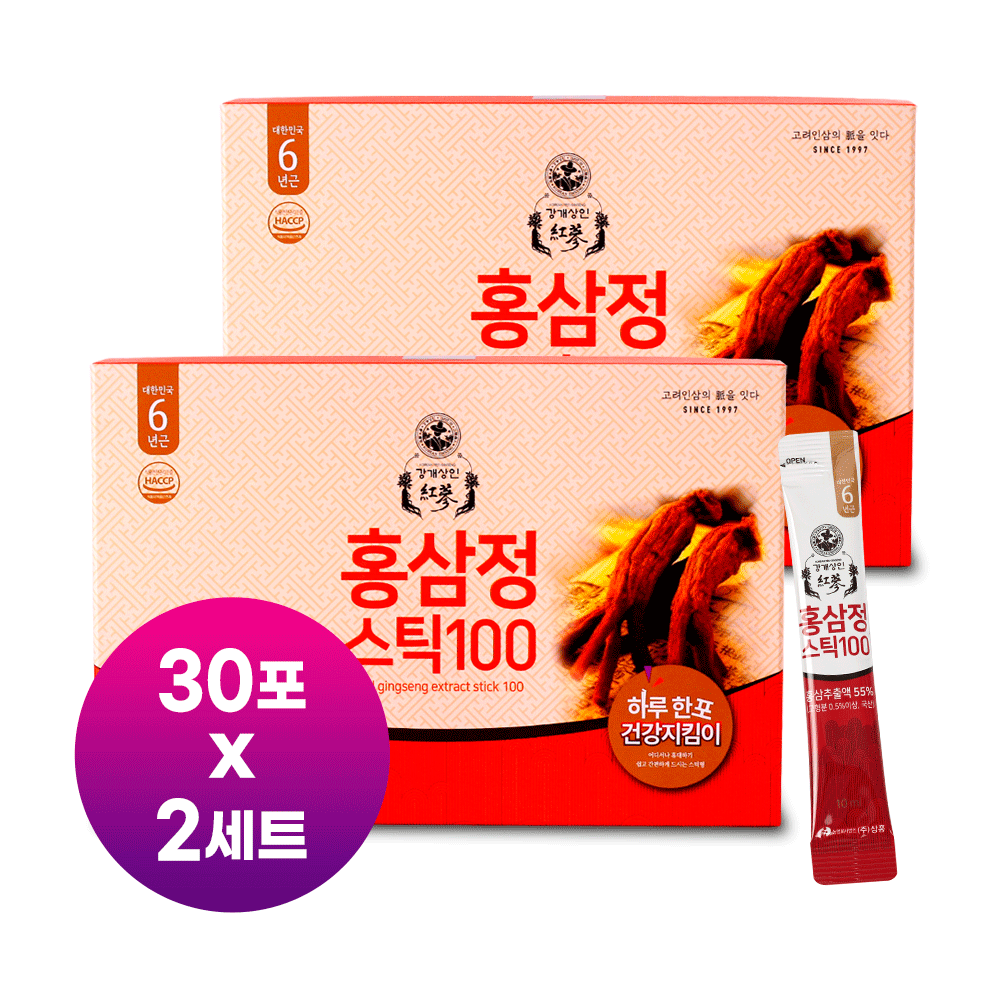 홍삼정스틱100 (10ml x 30포)x2세트