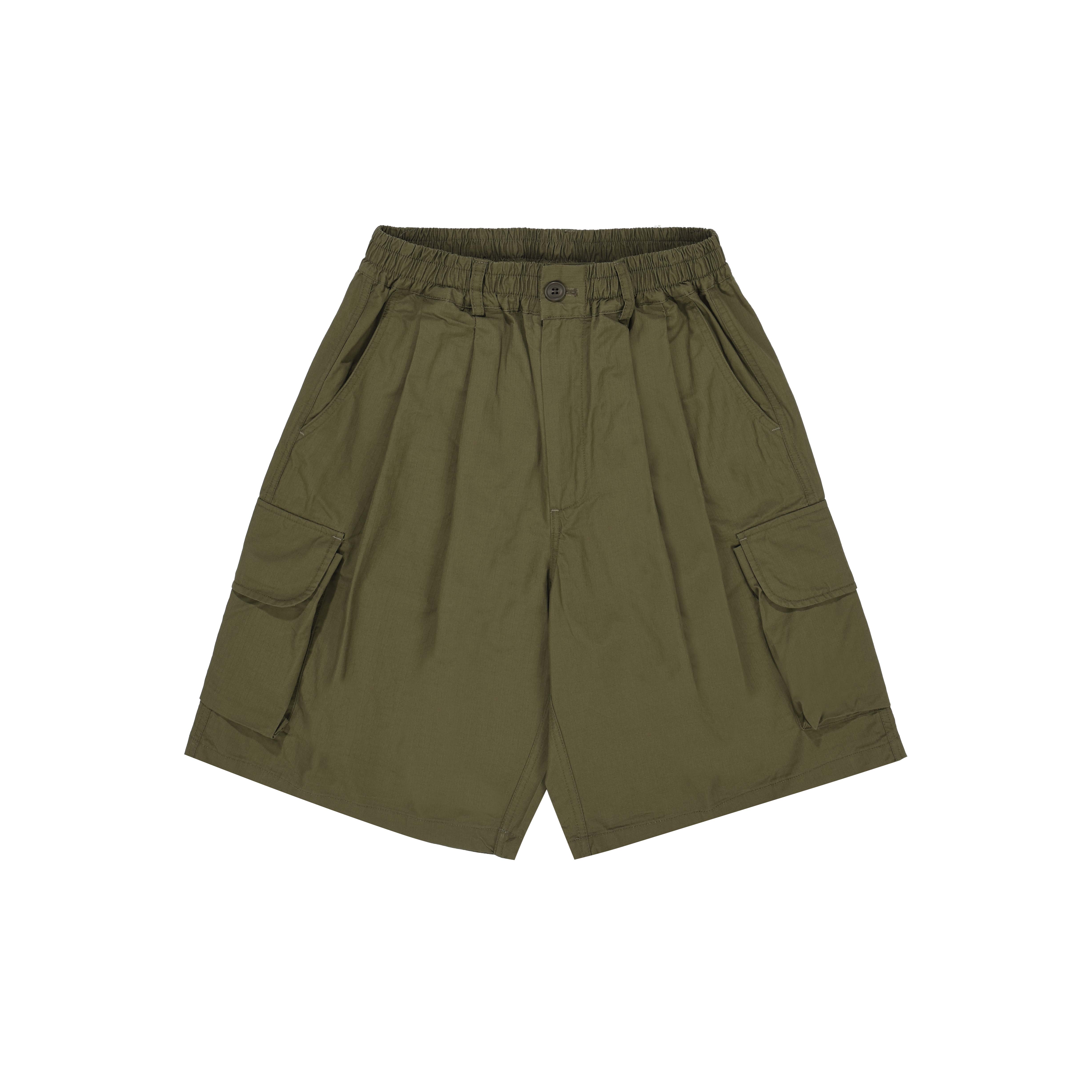 Ripstop cargo half pants khaki