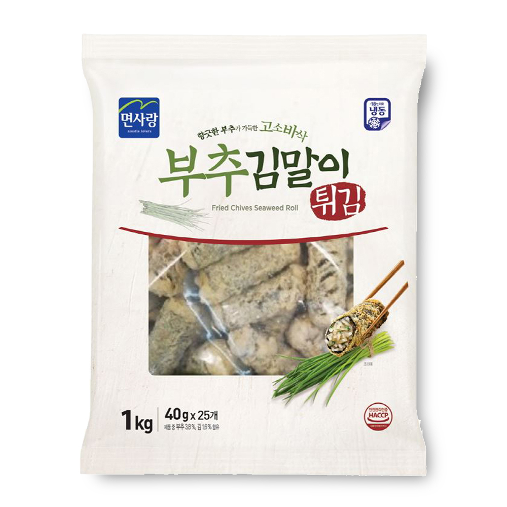 부추가득 김말이 튀김 1kg(40gX25개)