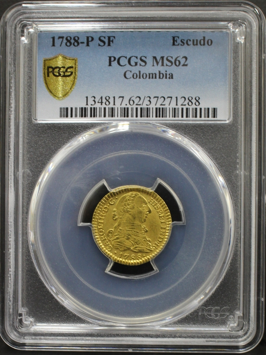 콜롬비아 1788년 카를로스 3세 에스쿠도 금화 PCGS 62등급