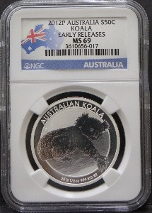 호주 2012년 코알라 1/2oz 은화 NGC 69등급