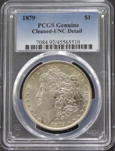 미국 1879년 1$ 모건 달러 미사용 은화 PCGS UNC Details