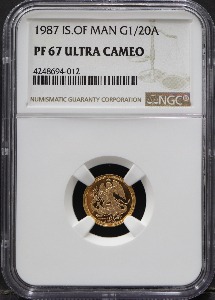 맨섬 1987년 1/20oz 엔젤 (천사) 금화 NGC 67등급