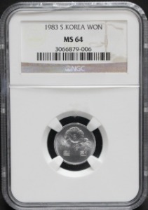 한국 1983년 1원 (일원) NGC 64등급