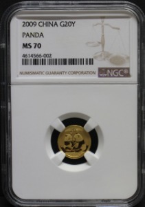 중국 2009년 팬더 1/20oz 금화 NGC 70등급