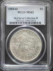 미국 1904년 1$ 모건 달러 미사용 은화 PCGS 62등급