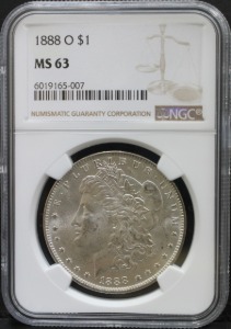 미국 1888년 1$ 모건 달러 미사용 은화 NGC 63등급